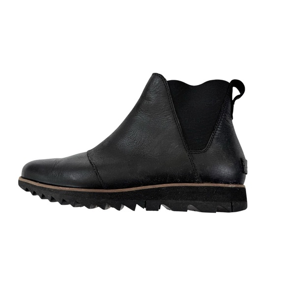 Sorel Waterproof Leather Harlow Chelsea Boot Ankle Booties Black Size 6.5 - Picture 7 of 16